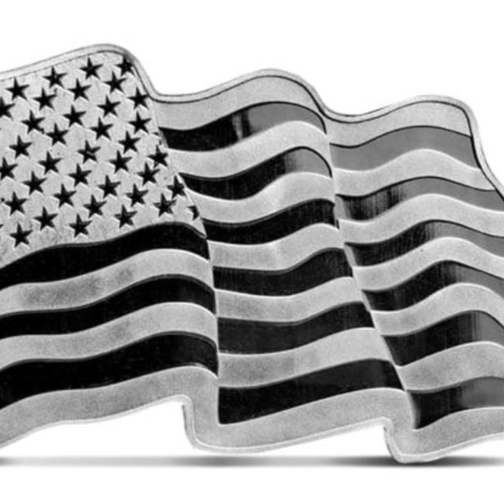 Sunshine American Flag Silver Bar - 1 Troy Oz, .999 Pure. Waiving